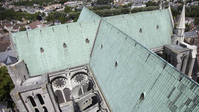 View of the chartres cathedral