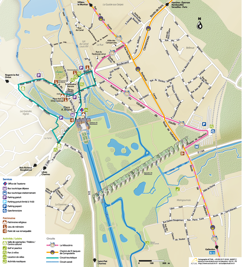 Plan de l'hypercentre de Maintenon